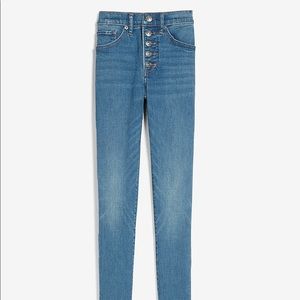 Express High Rise Button Fly Skinny Jean